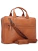 Plevier Rock Onyx Aktentasche RFID Schutz Leder 43 cm Laptopfach in cognac