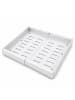 relaxdays 2 x Teleskopschublade in Weiß - (B)31-52 x (H)7,5 x (T)53 cm