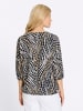 Sieh an! 3/4-Arm-Bluse in elfenbein-schwarz-bedruckt