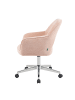 DUBI Möbel 2er-Set: Bürostuhl Mika-Ilvy in Rosa - (B)60 x (H)85 x  (T)65 cm