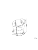 Beliani Sessel DALA in Grau/Braun - (W) 52 x (H) 76 x (L) 77 cm