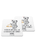 Mr. & Mrs. Panda Glasuntersetzer Waage Astrologie mit Spruch in Weiß