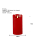 STAR Trading LED Stumpenkerze ,M-Twinkle' aus Echtwachs, Batterie und Timer, rot, 1
