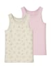 name it Unterhemden 2er Pack NMFTANK TOP 2P FLOWER in turtledove