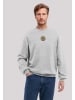 F4NT4STIC Sweatshirt Happy Flower Bestickt in grau meliert