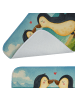 Mr. & Mrs. Panda Duschvorleger Pinguine Kuss Design ohne Spruch in Weiß