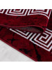 KADIMA DESIGN Teppich Kurzflor Waschbar Mäander INN Strapazierfähig OEKO-TEX in Rot