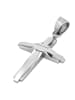 Adeliás Unisex Anhänger – Kreuz Kreuzanhänger aus Edelstahl in silber