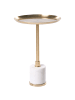 Beliani Beistelltisch CAMELO in Gold/Weiß - (W) 36 x (H) 53 x (L) 36 cm