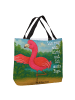 Mr. & Mrs. Panda Schultasche Flamingo Yoga Design mit Spruch in Weiß