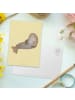 Mr. & Mrs. Panda Postkarte Robbe Lachen ohne Spruch in Gelb Pastell