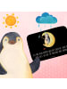 Mr. & Mrs. Panda Badematte Pinguin Mond mit Spruch in Schwarz
