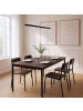 relaxdays Esstisch in Dunkelbraun/ Schwarz - (B)110 x (H)76 x (T)60 cm