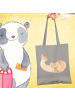 Mr. & Mrs. Panda Tasche Robbe Liegen ohne Spruch in Light Grey