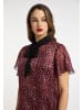 faina Damen Midikleid Mit Leoprint in Rot