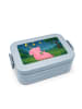 Mr. & Mrs. Panda Bentobox Schwein Glück Design ohne Spruch in Blau Pastell