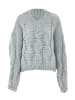 ebeeza Damen Strickpullover in Hellblau
