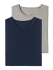 H.I.S Langarmshirt in marine, grau-meliert