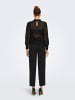 JACQUELINE de YONG Bluse hoch geschlossen Knopfleiste Spitzen-Detail in Schwarz-2