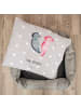 Mr. & Mrs. Panda Hundebett Axolotl Liebe mit Spruch in Grau Pastell