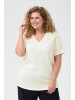 KAFFE curve T-Shirt kurzarm KCannita Loose fit in Chalk