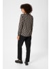 Kaffe Langarm-Bluse KAjalie Regular fit in Black Deep/Feather G./Chestnut