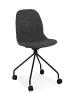 KADIMA DESIGN Bürostuhl Metall Textil | Schreibtischstuhl mit Polsterung in Anthrazit