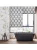 relaxdays Duschrollo Punkte in Grau - (B)80 x (H)240 cm