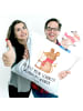 Mr. & Mrs. Panda Kuschelkissen 40x40 Maus Weihnachten mit Spruch in Weiß