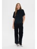 SAINT TROPEZ Kurzarm-Bluse NaileenSZ Gerade Passform in Black