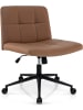 COSTWAY Bürostuhl höhenverstellbar drehbar in Braun