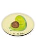 Mr. & Mrs. Panda Rund Magnet Avocado Pfeifen ohne Spruch in Gelb Pastell