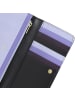 DuDu Canarie Geldbörse RFID Schutz Leder 17.5 cm in black-lavander
