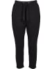 Urban Classics Urban Classics Damen Ladies Open Edge Terry Turn Up Pants in black
