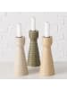 Boltze Kerzenleuchter Mylana aus 3er Set in beige