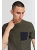 CASUAL FRIDAY T-Shirt Thor Y/D jaquard striped tee 20504425 in grün