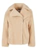 Urban Classics Urban Classics Damen Ladies Sherpa Biker Jacket in unionbeige