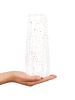 Beliani Blumenvase AMALIADA in Weiß - (W) 9 x (H) 24 x (L) 9 cm