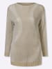 Sieh an! Longpullover in sand-silberfarben-gemustert