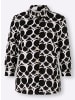 Heine Druckbluse in schwarz-ecru-bedruckt