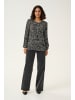 Kaffe Langarm-Bluse KApollie Regular fit in Black/Turtledove Graphic Dot