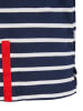 Wind Sportswear Polo Pique Langarm gestreift in navy-weiß