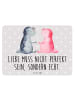 Mr. & Mrs. Panda Blechschild Axolotl Liebe mit Spruch in Grau Pastell