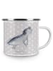 Mr. & Mrs. Panda Emaille Tasse Axolotl Schwimmen ohne Spruch in Grau Pastell