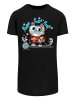 F4NT4STIC T-Shirt Long Cut Shirt 'Big Bang Theory Bazinga Kitty' in schwarz