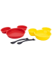 Disney Mickey Mouse Kindergeschirr-Set 4-teilig Teller, Schale & Besteck