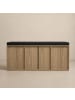 BOXIMO Schuhschrank mit Sitzfläche PORTA in Braun, (B) 30 x (H) 46 x (L) 103 cm
