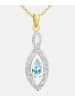 Diamant L'éternel Halskette mit Anhänger aus 375 Gelbgold mit Diamant mit Topas