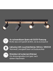 Brilliant Jello Wood LED-Spotbalken – 4-flammig, Schwarz/Holz, dimmbar, warmweiß