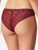 ELLE Brasilslip Lace in dunkelgrün, beige, dunkelrot